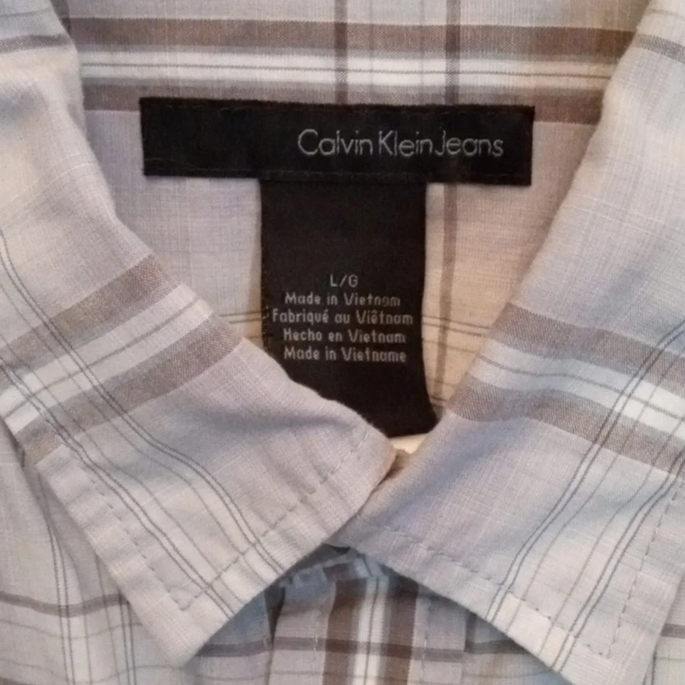 Calvin Klein Jeans button down shirt NWOT - Picture 2 of 5